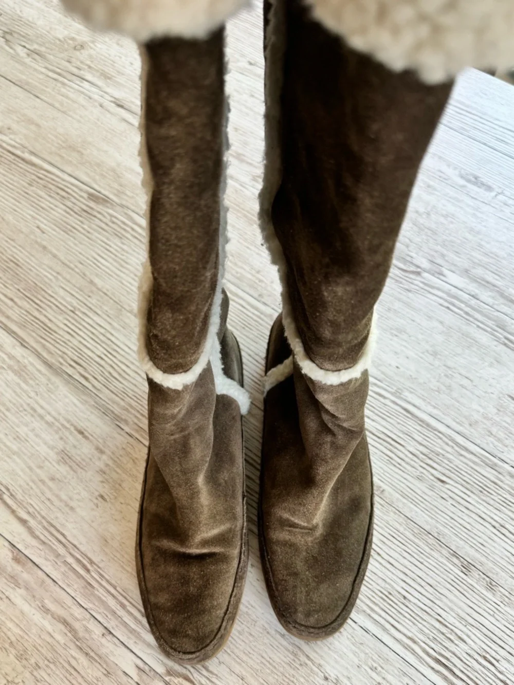 MICHAEL Michael Kors Tall Suede Shearling-Lined Boots 7M